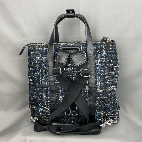 henri bendel Black Tweed Jetsetter Mini Backpack - Picture 2 of 16